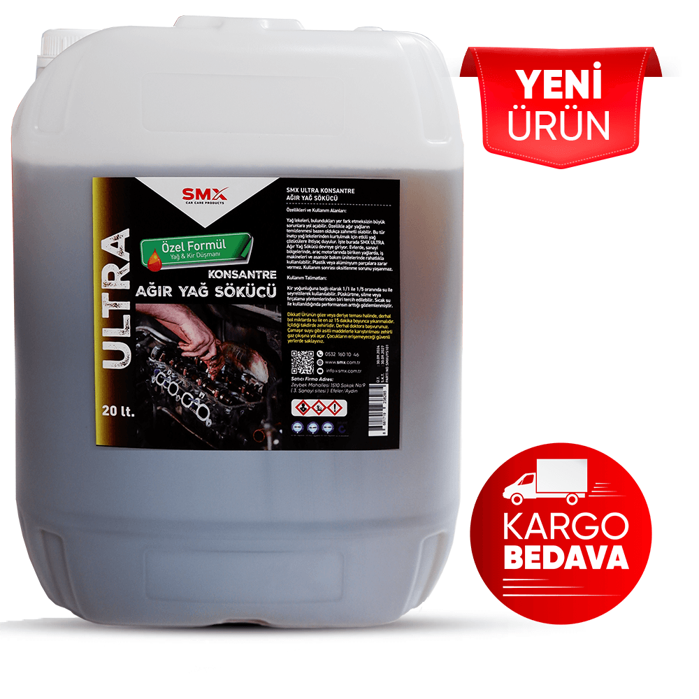 Ultra Konsantre Ağır Yağ Sökücü 20 Lt. MOTOR VE PARÇA YIKAMA SIVISI