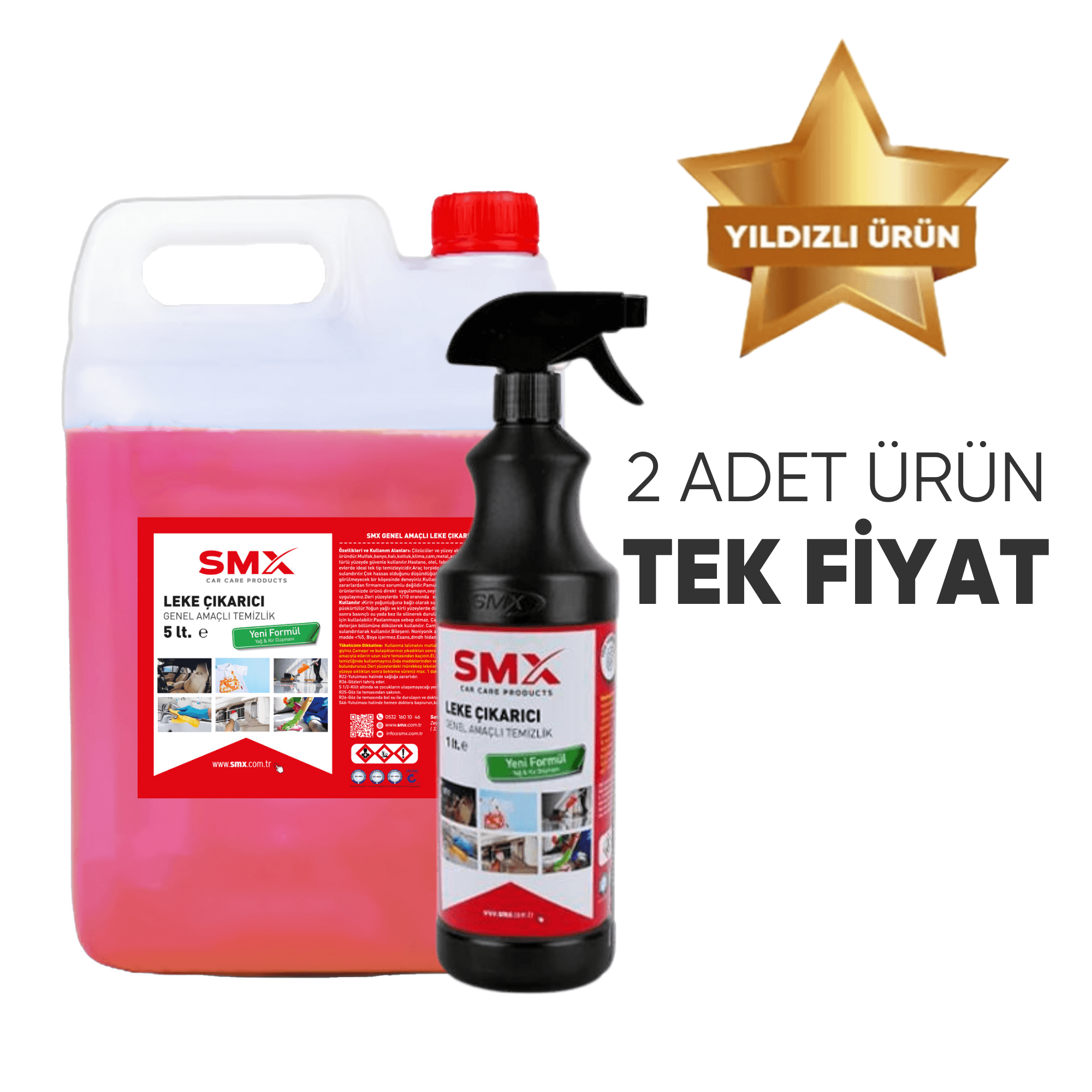 Leke Çıkarıcı /Genel Amaçlı Temizlik Ürünü 5 Lt. + Nano Temizleyici Genel Amaçlı Temizlik Ürünü 1 Lt.