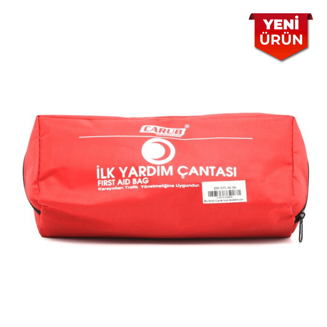 Belgeli Araç İlk Yardım Seti - Kumaş Çantalı Yönetmeliğe Uygun Acil Durum Seti BR575 4006
