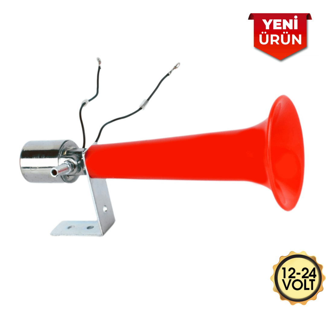 Korna Islık, Tazyikli Bobinli Korna – 12/24V, Güçlü Islık Sesli, Havalı Sistemli Araç Kornası BR2752010