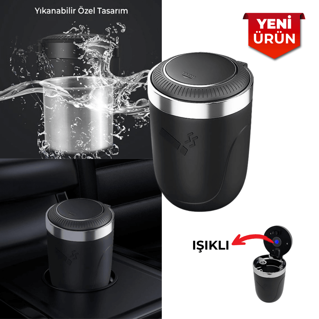 Lüx Metal Oto Küllük, Işıklı Kapaklı Araç Küllüğü BR2944642