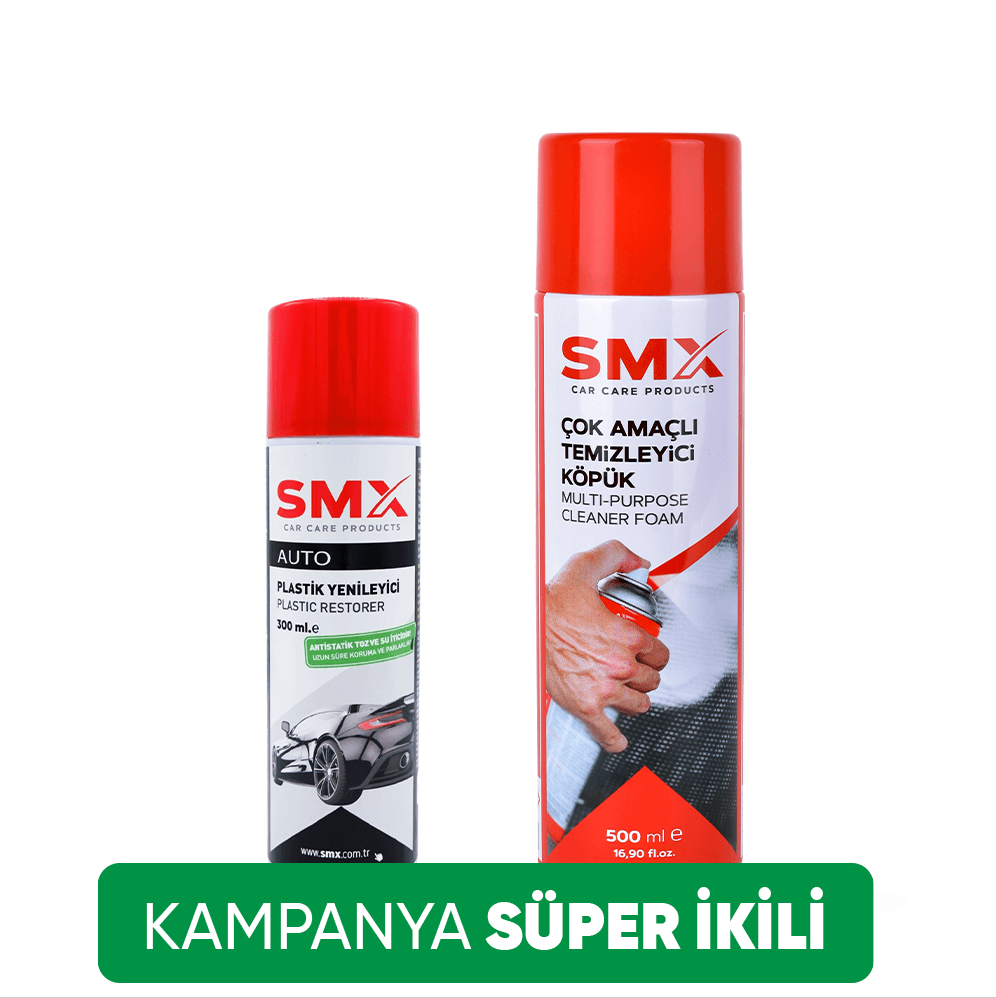 Çok Amaçlı Temizleyici Köpük 500 Ml +  Tampon ve Plastik Yenileyici 300 Ml