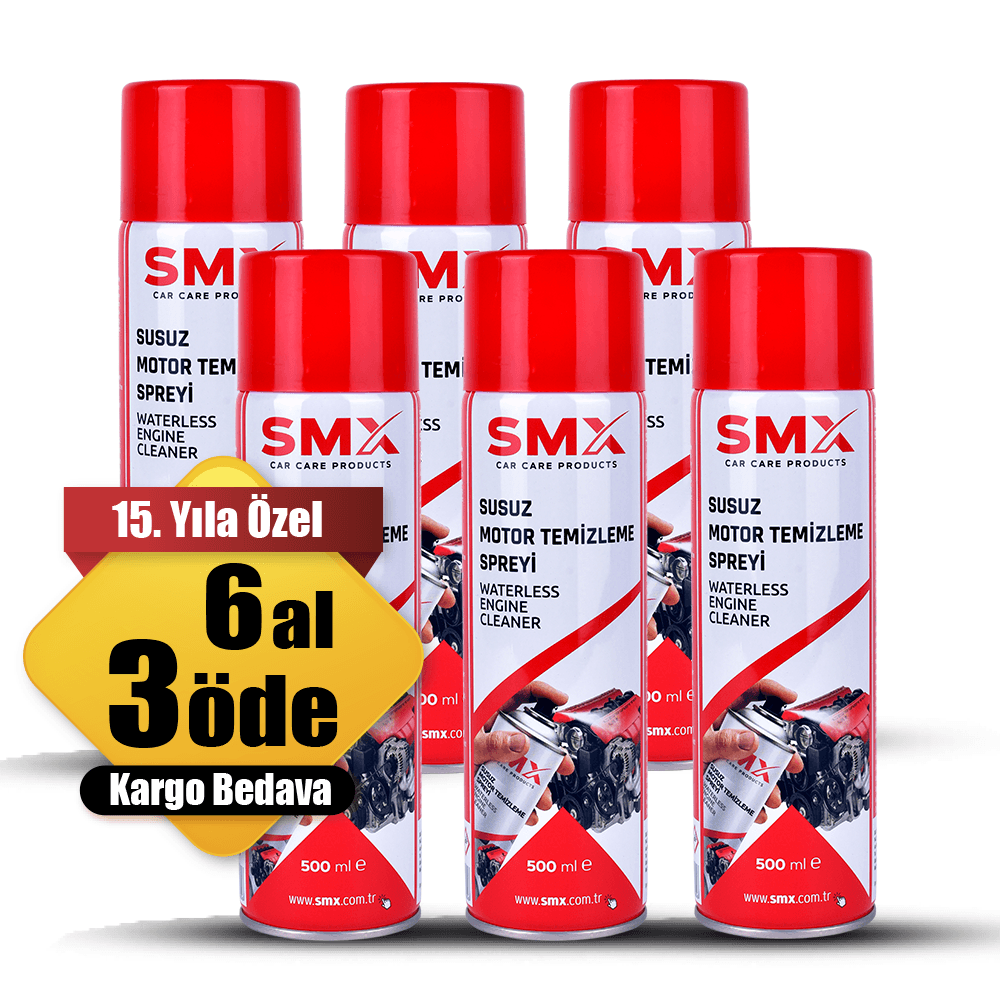 Susuz Motor Temizleme Spreyi 500 ml 6 Adet 🎁 6 Adet Al, 3 Öde!