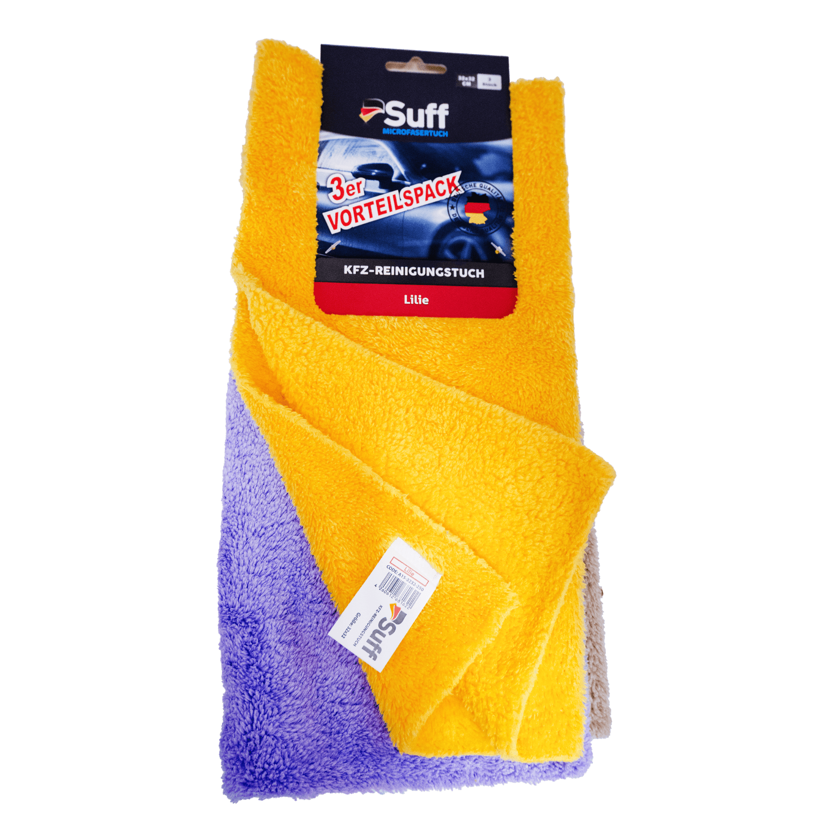 Suff Lilie Mikrofiber Oto Temizlik Bezi 3'lü Set 32x32 1622