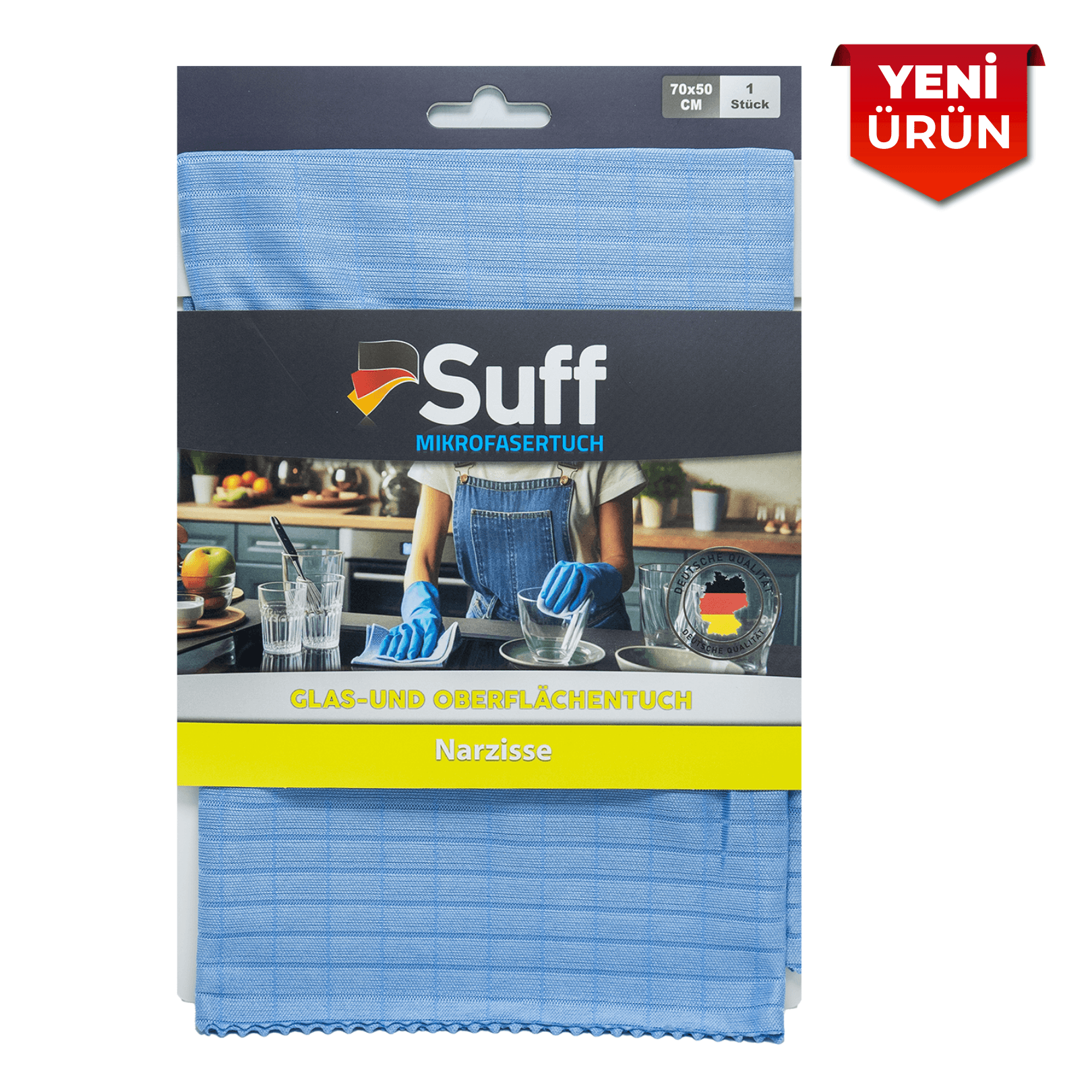 Suff Narzisse Çizgili Cam Bezi 70x50 0625