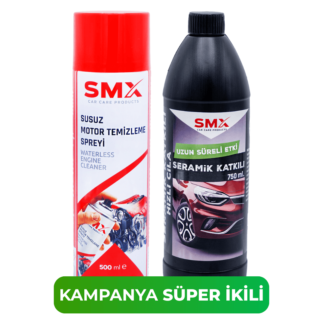 Susuz Motor Temizleme Spreyi 500 Ml + Seramik Katkılı Hızlı ve Pratik Cila 750 ml (MUHTEŞEM 2'Lİ)