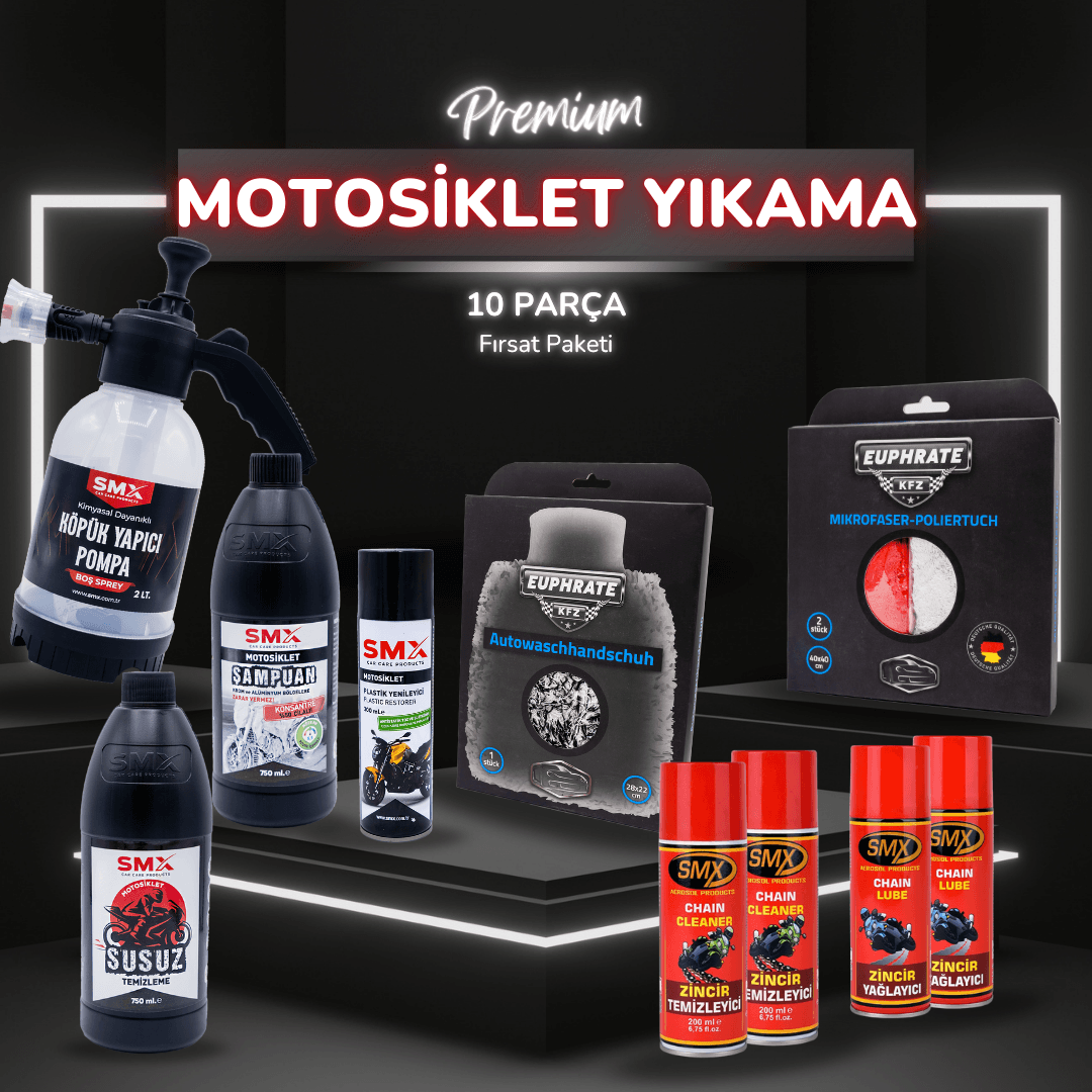 Premium Motosiklet Yıkama 🛵 10 Parça Fırsat Paketi 🎁