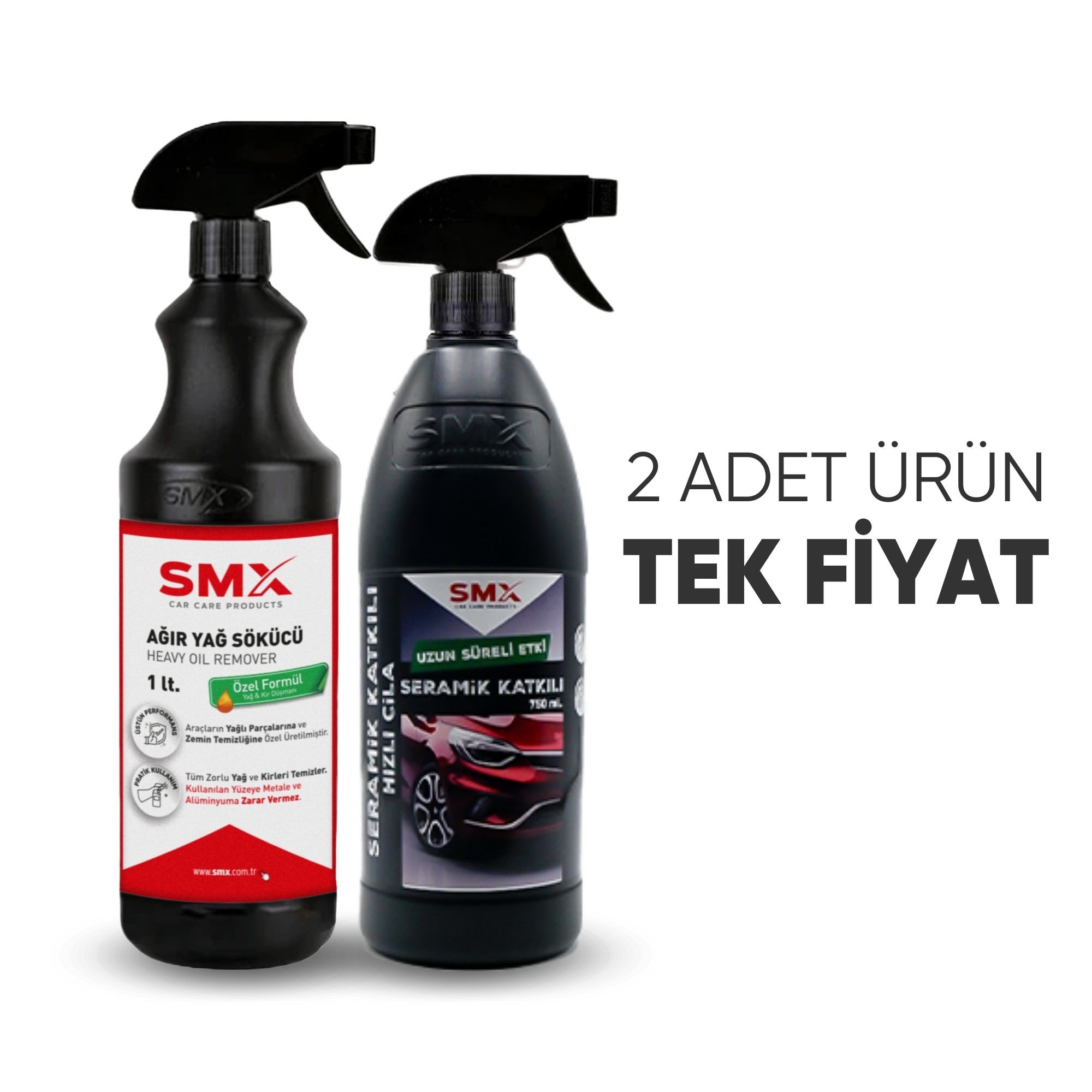 Seramik Katkılı Hızlı ve Pratik Cila 750ml.+ Ağır Yağ Sökücü 1Lt.