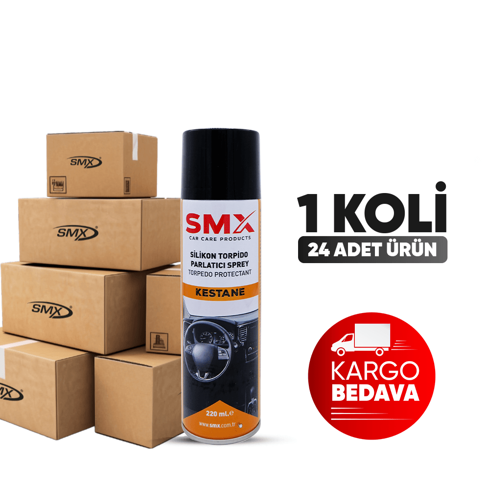 Silikon Torpido Parlatıcı Sprey 220 mL. (Kestane) 24 Adet 1 Koli