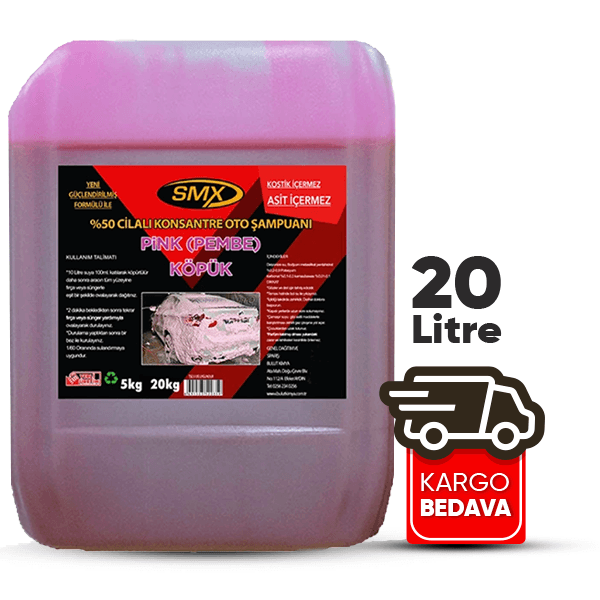 Pink %50 Cilalı Oto Şampuanı 20 Lt.