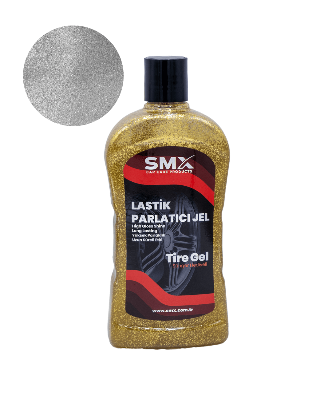 Simli Jel Lastik Parlatıcı 500 Ml + Sünger Hediye