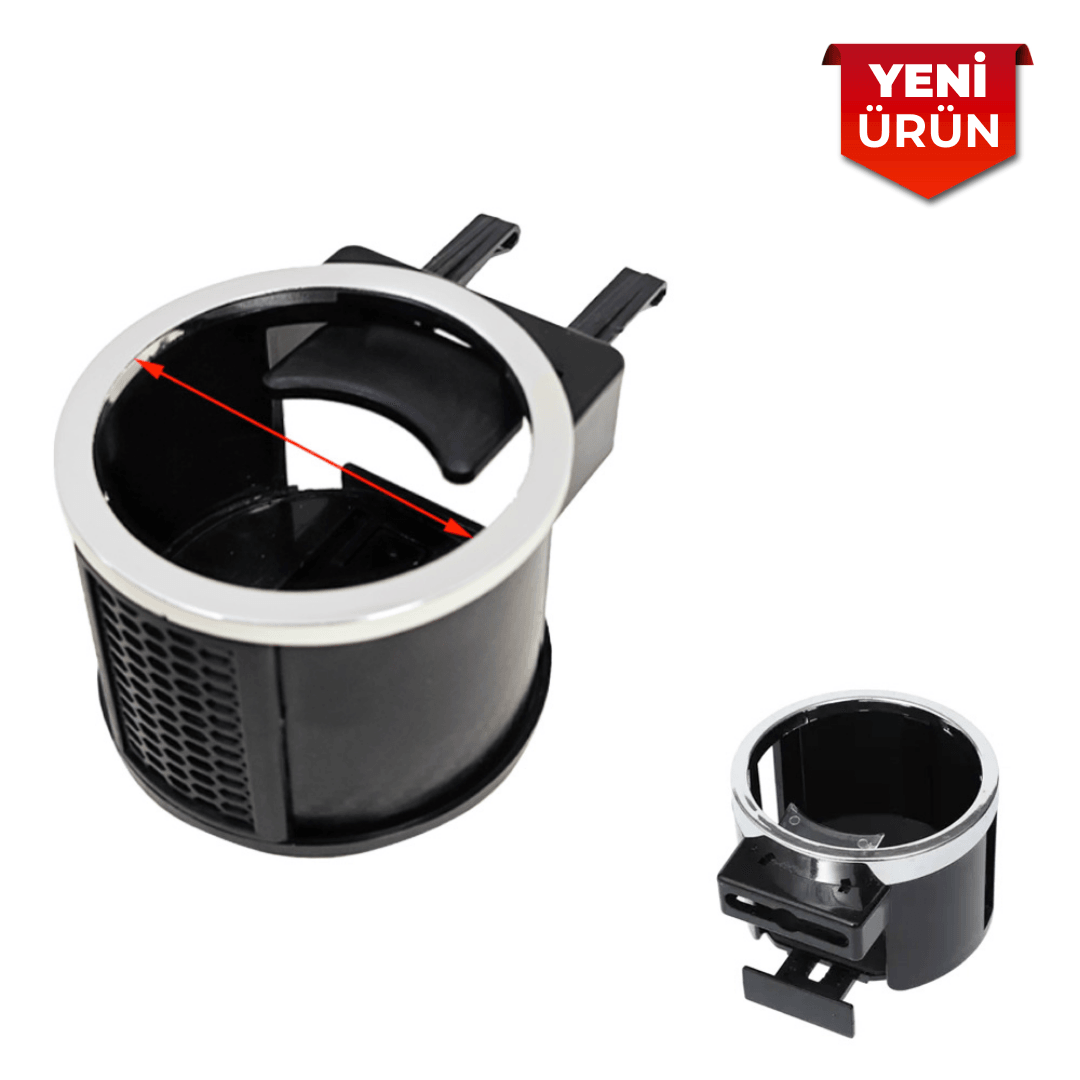 Araç İçi Bardak Tutucu – Havalandırma Izgarasına Uyumlu, Siyah/Gümüş Renk BR2941029