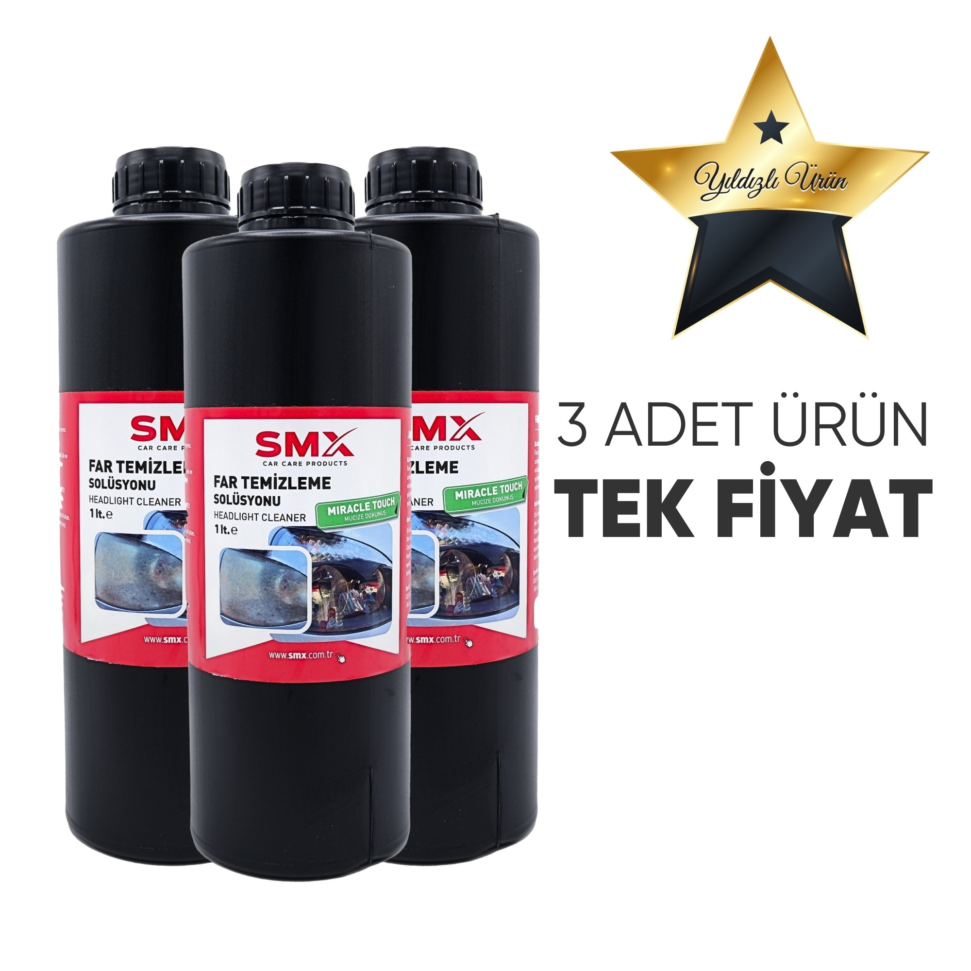 Far Temizleme Solüsyonu 1 Lt. 3 Adet