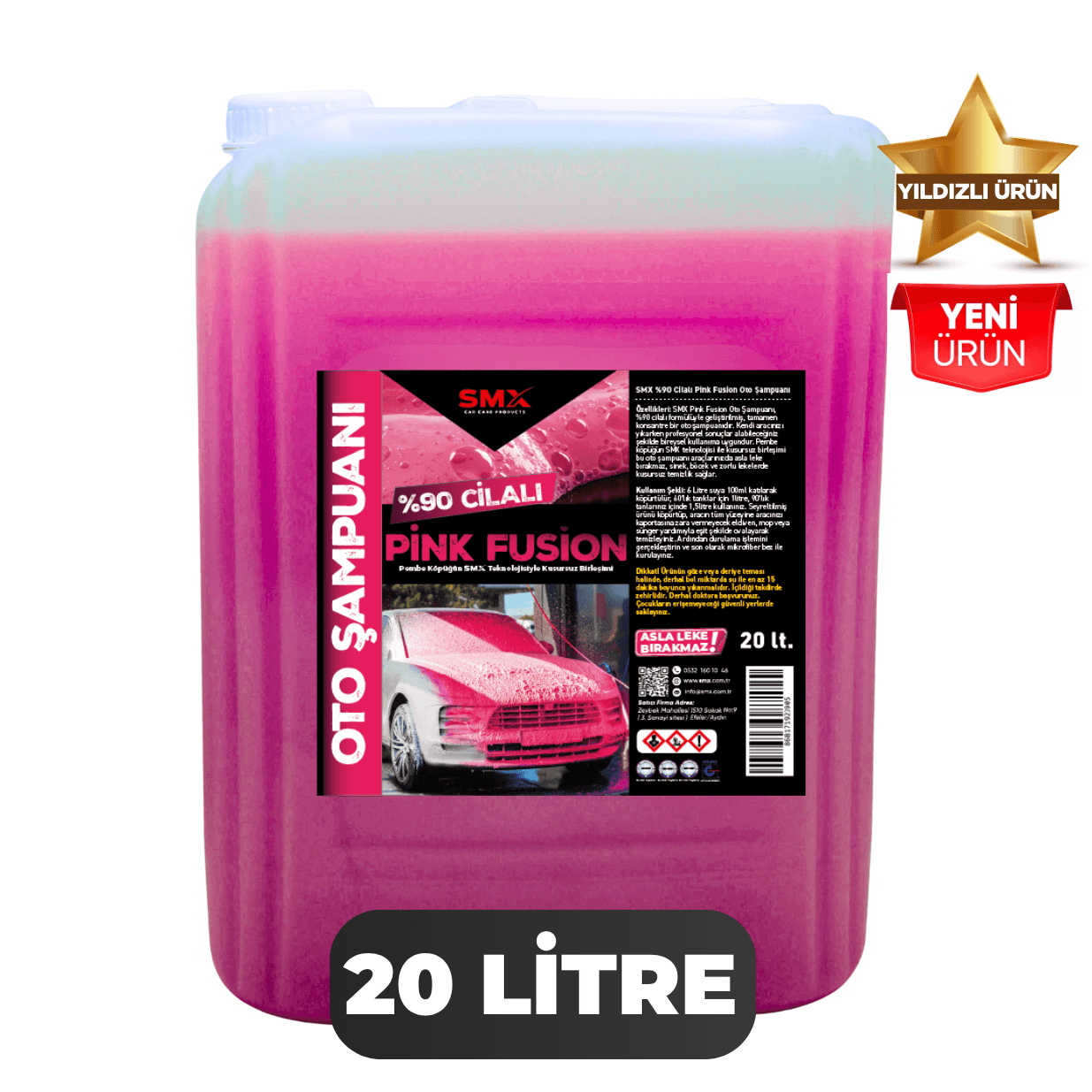 SMX %90 cilalı Pink Fusion Oto Şampuanı 20 LT