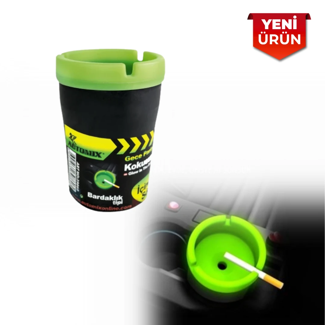 Gece Parlayan Fosforlu Araç İç Küllük – Kokusuz Oto Küllük 39860