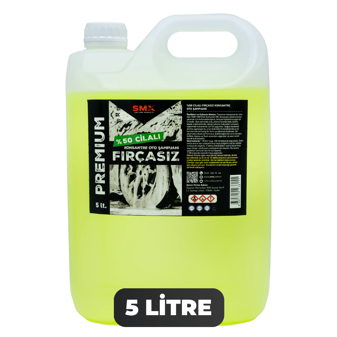 Premium %50 Cilalı Fırçasız Oto Şampuanı 5 lt.