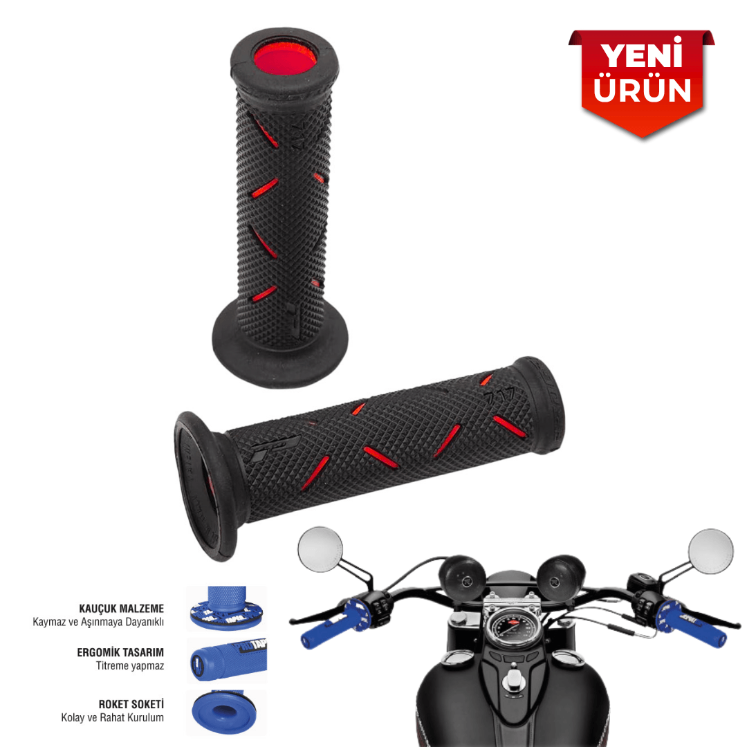 Motosiklet ve Bisiklet İçin Kaydırmaz Gidon Elciği (Takım)
