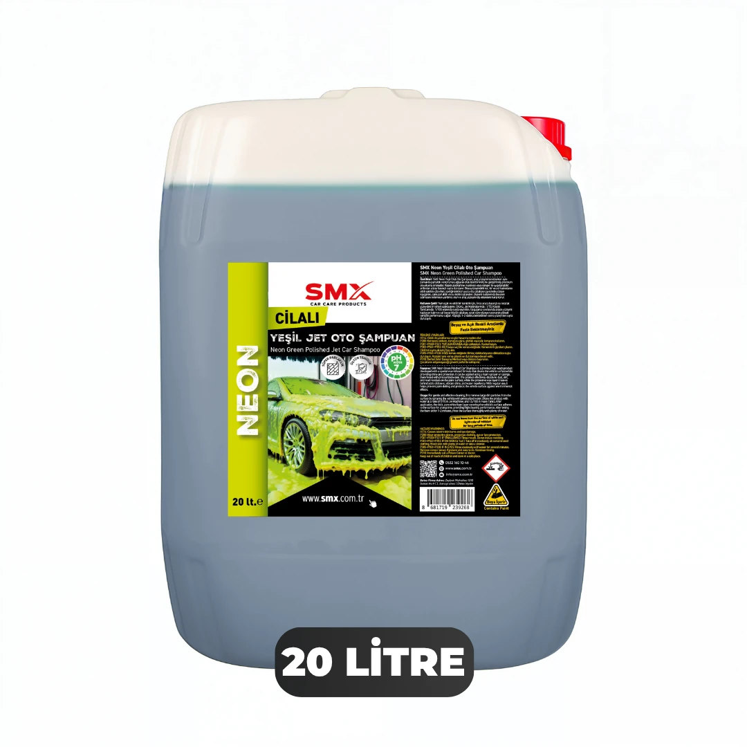 Neon Yeşil Cilalı Jet Oto Şampuanı 20 Lt.