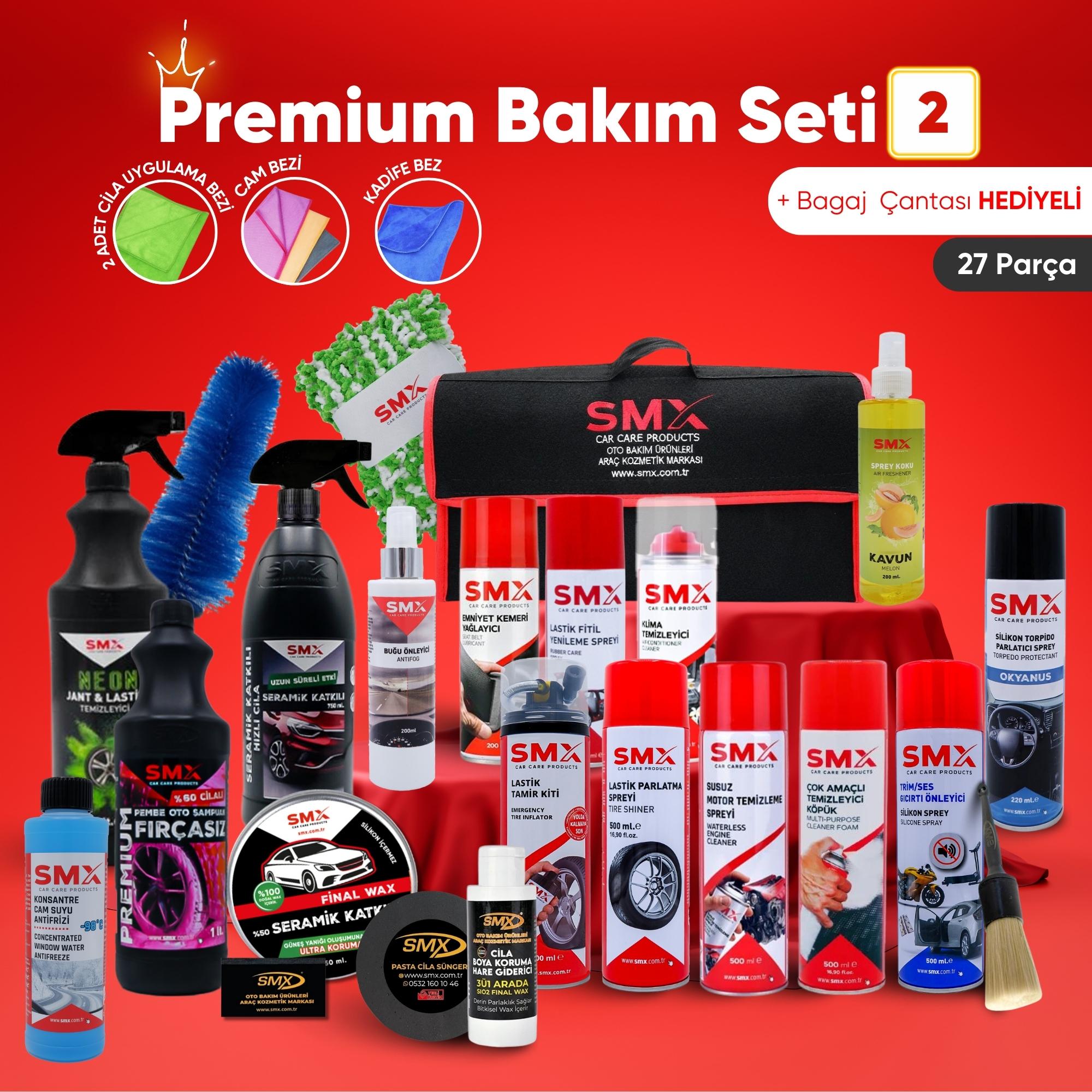 👑 Premium Bakım Seti (2) ⚡️27 Parça Ürün +Bagaj Çantası (Net %10 İndirim🎯)