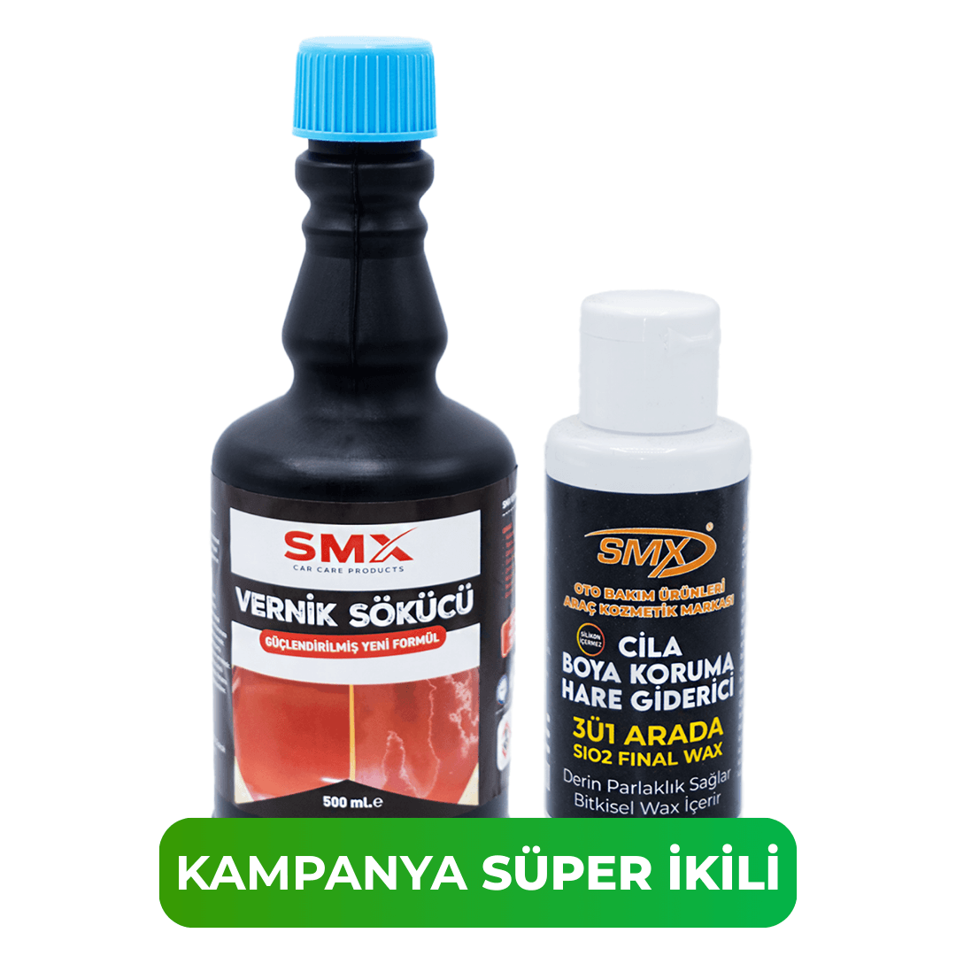 Vernik Sökücü 500 Ml + Hediye 3'Ü 1 Arada Cila-Boya Koruma-Hare Giderici 100 Ml