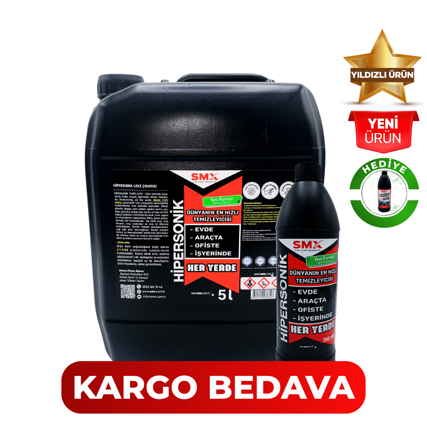 HİPERSONİK - Dünyanın En Hızlı Temizleyicisi 5 KG + 750 ML Ve Bebe Şampuanı Hediye 