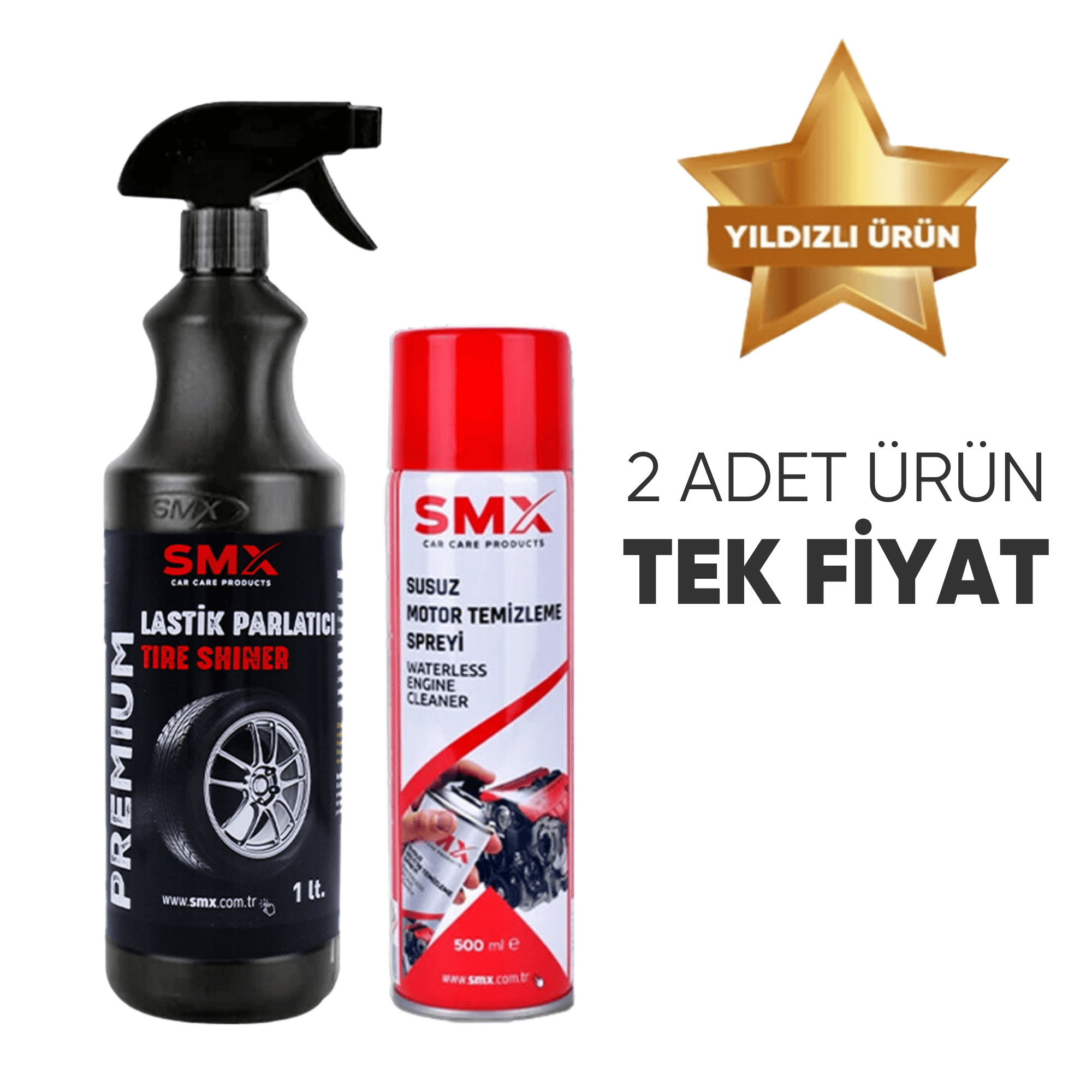 Susuz Motor Temizleme Spreyi 500 Ml +  Lastik Parlatıcı 1 Lt.