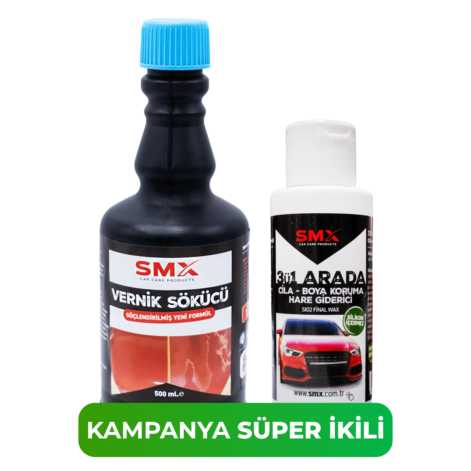 Vernik Sökücü 500 Ml + 3'Ü 1 Arada Cila-Boya Koruma-Hare Giderici 100 Ml