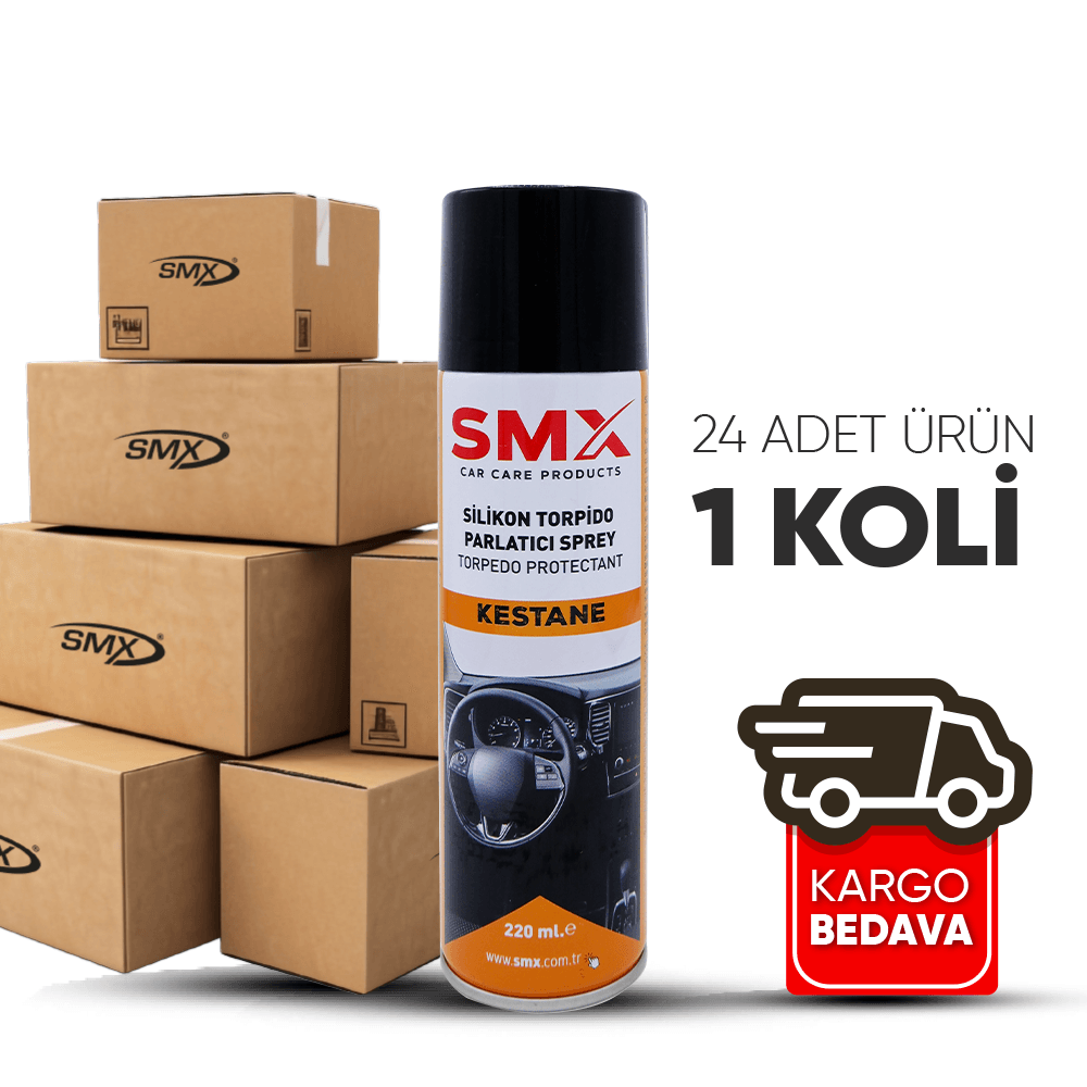 Silikon Torpido Parlatıcı Sprey 220 mL. (Kestane) 24 Adet 1 Koli