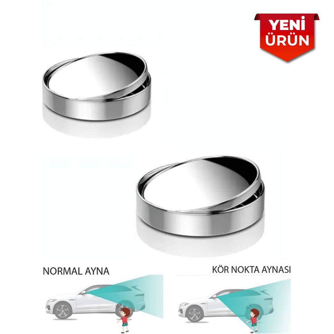 Kör Nokta Aynası 360° Ayarlı – 50 mm Krom (2’li Set) SY-028A