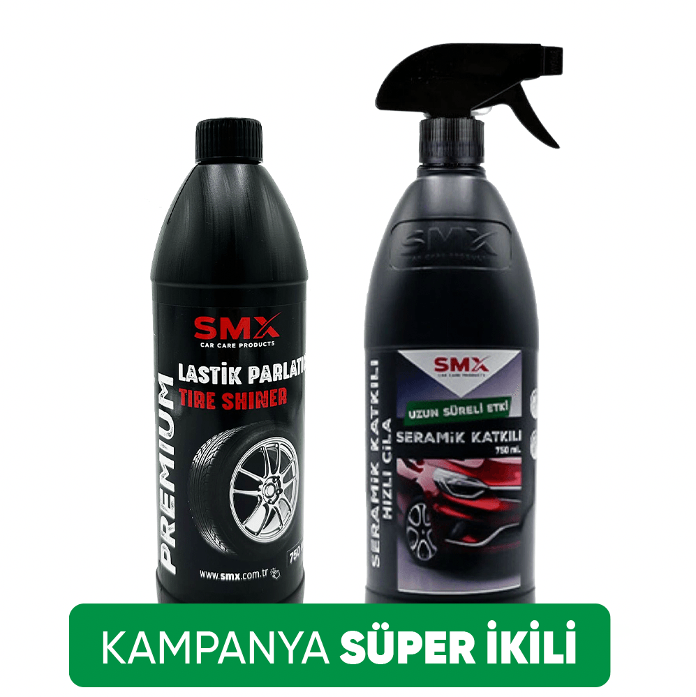 Lastik  Parlatıcı 750ml + Seramik Katkılı Hızlı ve Pratik Cila 750ml
