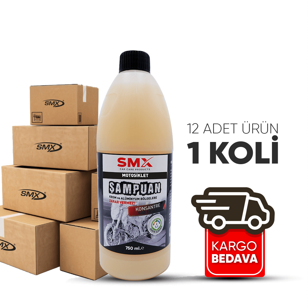 Motosiklet Şampuan 750 ml 1 Koli 12 Adet