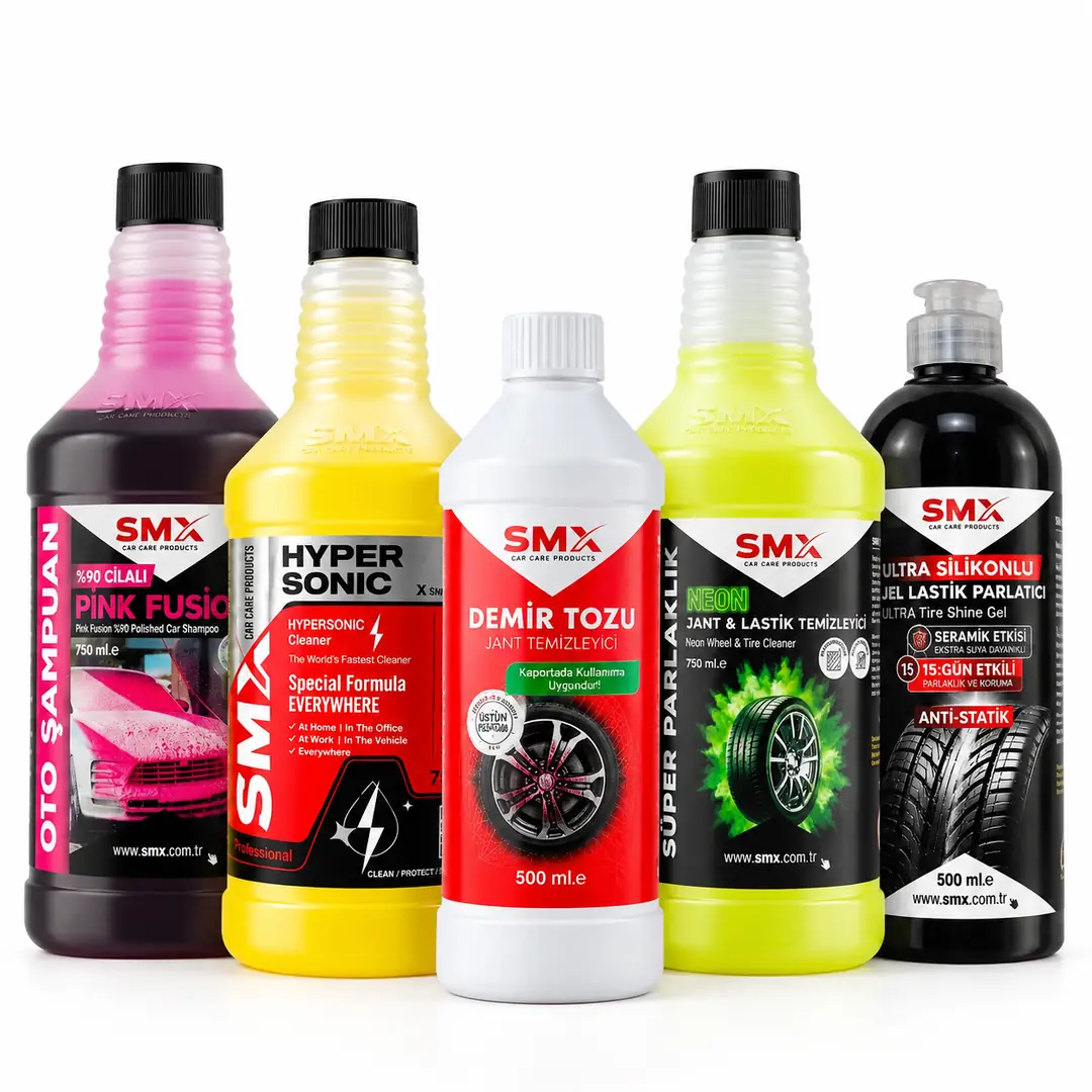 SMX 5'li Premium Araç Temizlik, Jant & Lastik Bakım Seti