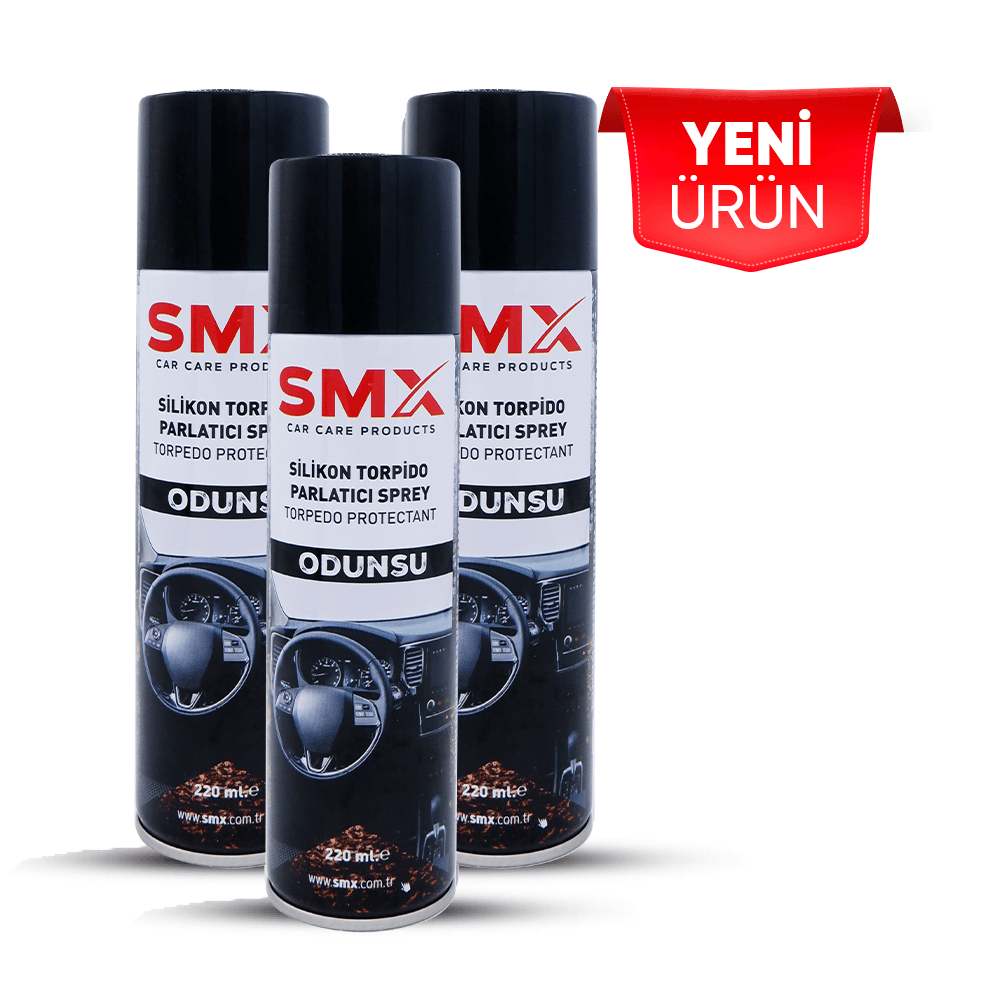 Silikon Torpido Parlatıcı Sprey 220 mL. (Odunsu) 3 Adet