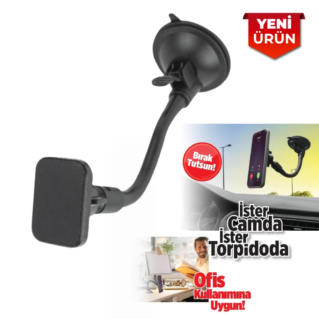 Esnek Kuğu Boyun Manyetik Araç Telefon Tutucu – Ayarlanabilir Manyetik Stand 44542