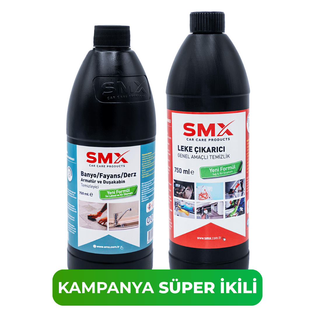 Banyo-Fayans-Derz-Armatür ve Duşakabin Temizleyici 750 ml.+  Leke Çıkarıcı /Genel Amaçlı Temizlik Ürünü 750ml.(2'Lİ EV TEMİZLİK SETİ)