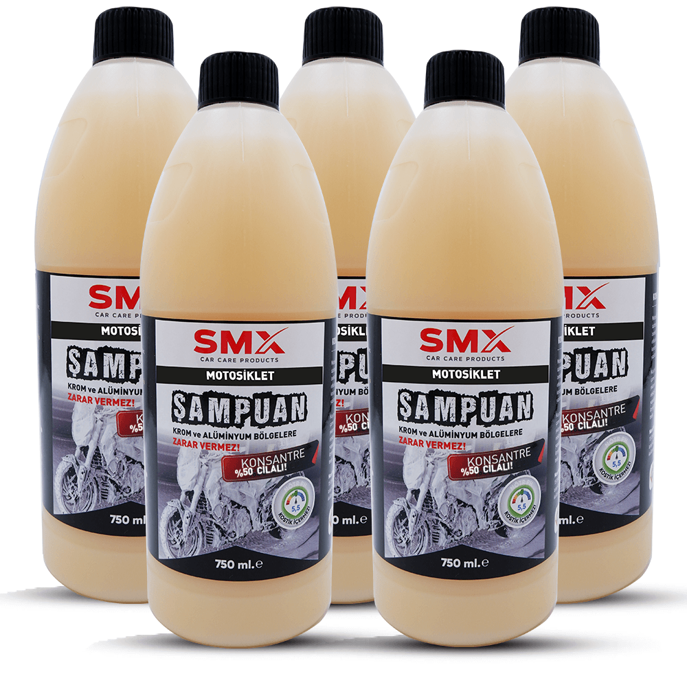 Motosiklet Şampuan 750 ml 5 Adet