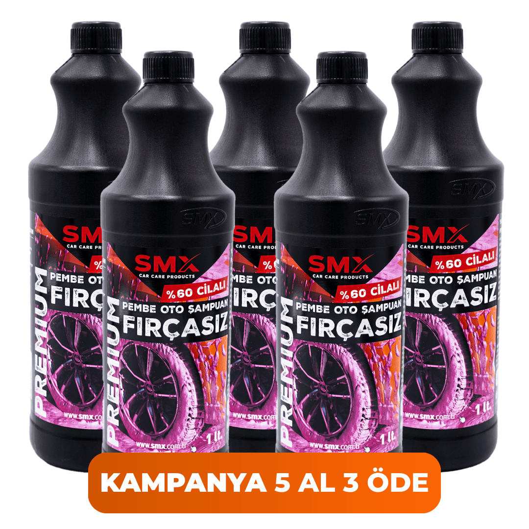 Premium Pembe %60 Cilalı Oto Şampuanı 1 Lt.  🎁 5 Adet Al, 3 Öde!