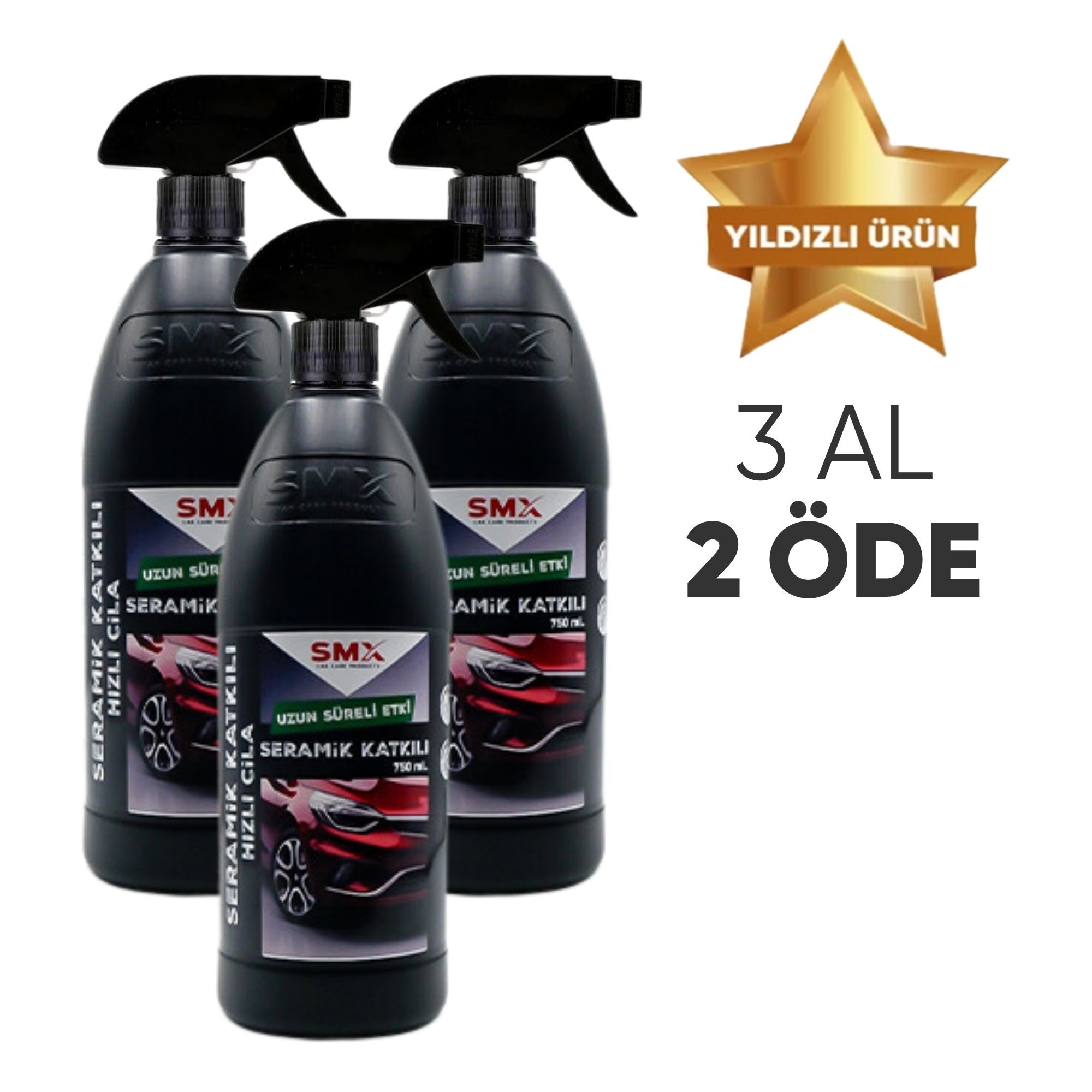 Seramik Katkılı Hızlı ve Pratik Cila 750ml 🎁 3 Adet Al, 2 Öde!