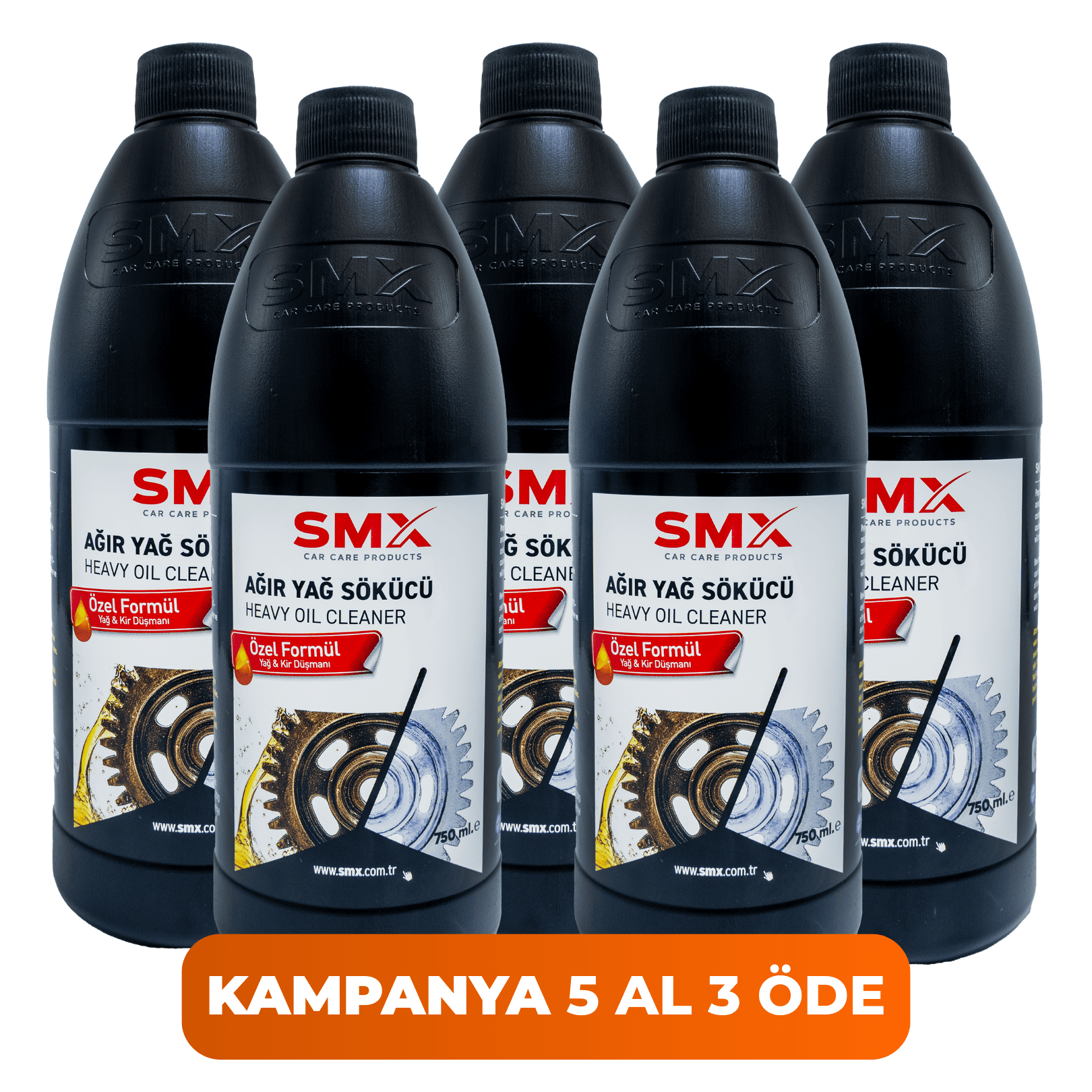 Ağır Yağ Sökücü 750 Ml 5 Adet  🎁 5 Adet Al, 3 Öde!