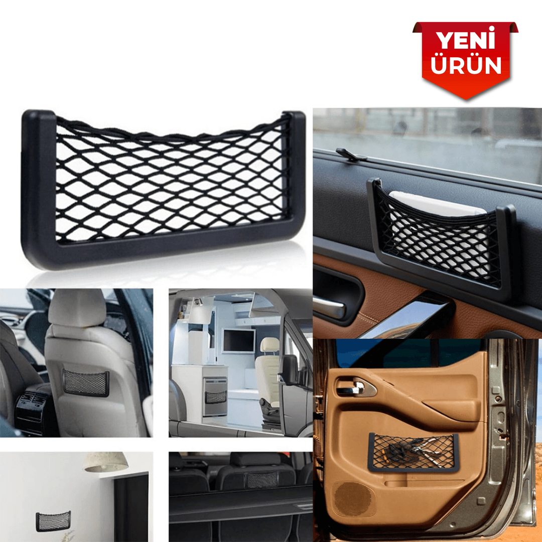 Araç İçi Elastik Cep Filesi – 20x8 cm Çok Amaçlı Organizer  BR5902204