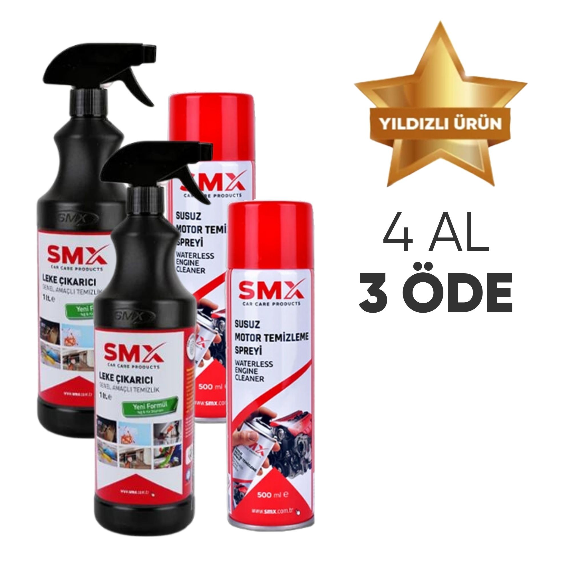 2 Adet Leke Çıkarıcı /Genel Amaçlı Temizlik Ürünü 1 Lt.+ 2 Adet Yapışkan İz Çıkarıcı Sprey 500 ml 🎁 4 Adet Al, 3 Öde!