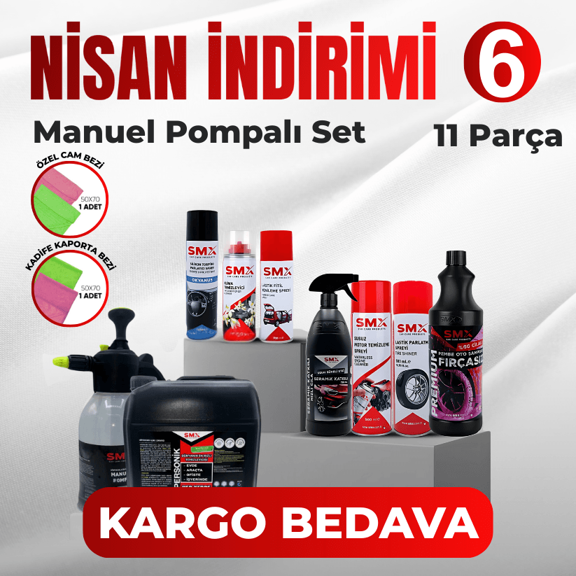 Nisan İndirimi 6 Basınçlı Pompa Hediye  (11 Parça)