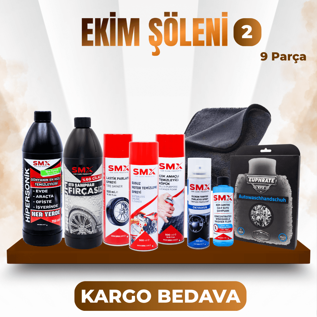 🍂 Ekim Şöleni 2 🥳 9 Parça Araç Bakım Ürünü