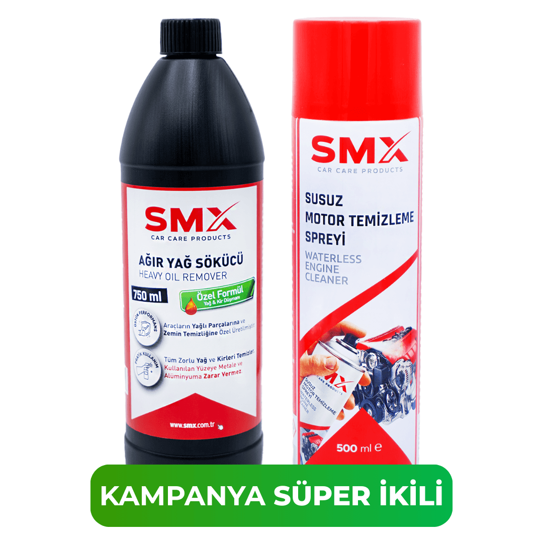 Susuz Motor Temizleme Spreyi 500 Ml + Ağır Yağ Çözücü 750ml