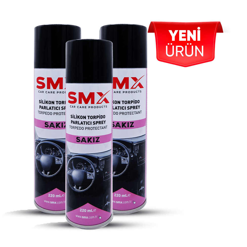 Silikon Torpido Parlatıcı Sprey 220 mL. (Sakız) 3 Adet