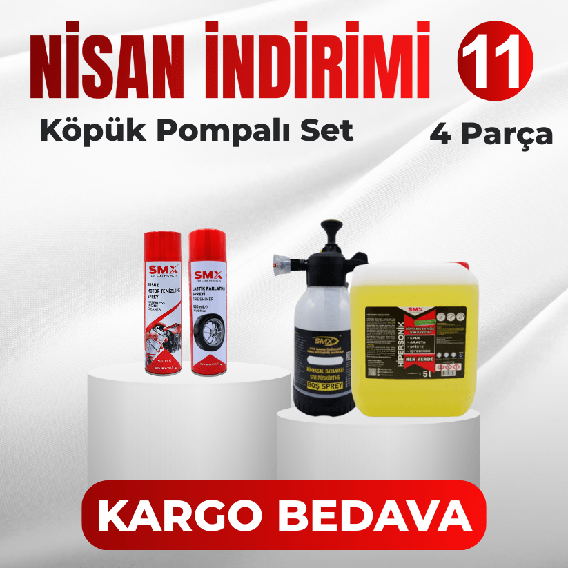Nisan İndirimi 11 KÖPÜK Yapıcı  Basınçlı Pompa  Hediye  (4 Parça) 