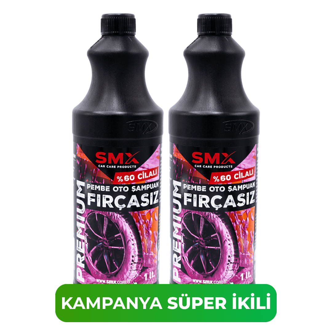 Pembe %60 Cilalı Fırçasız Oto Şampuanı 1Lt. 2 Adet
