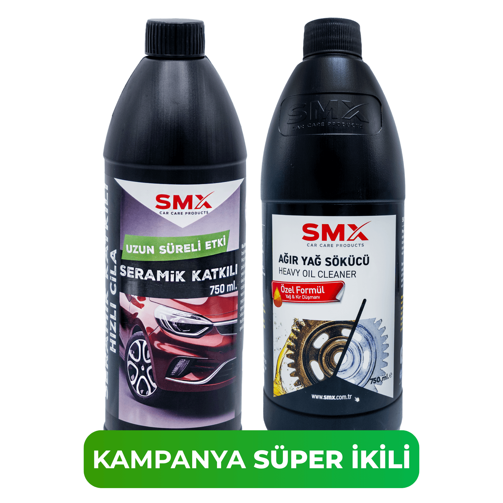 Seramik Katkılı Hızlı ve Pratik Cila 750ml.+ Ağır Yağ Sökücü 750ml
