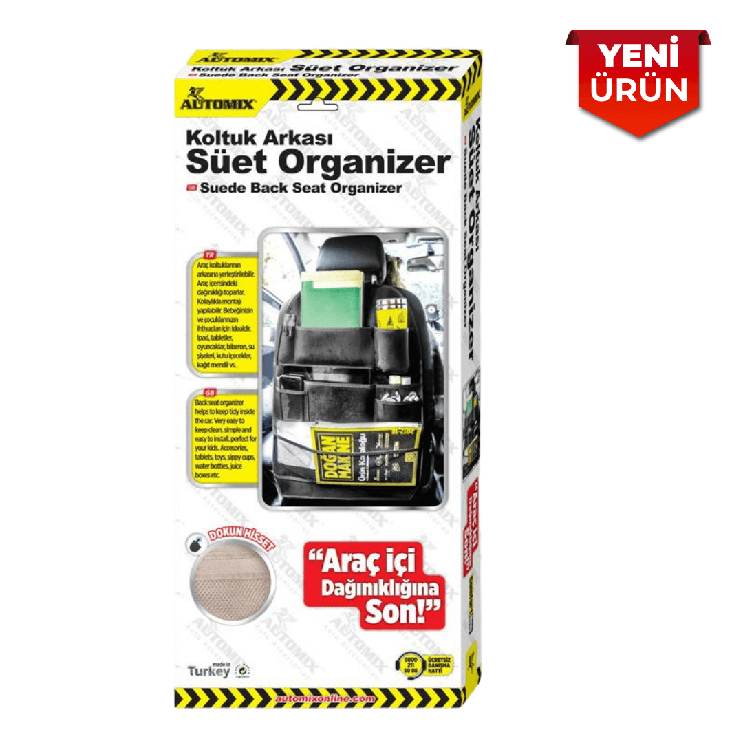 Koltuk Arkası Süet Organizer Çanta 43688