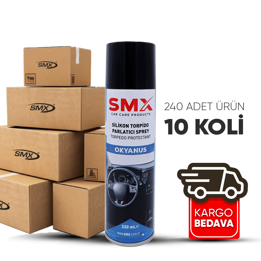 Silikon Torpido Parlatıcı Sprey 220 mL. (Okyanus) 240 Adet 10 Koli